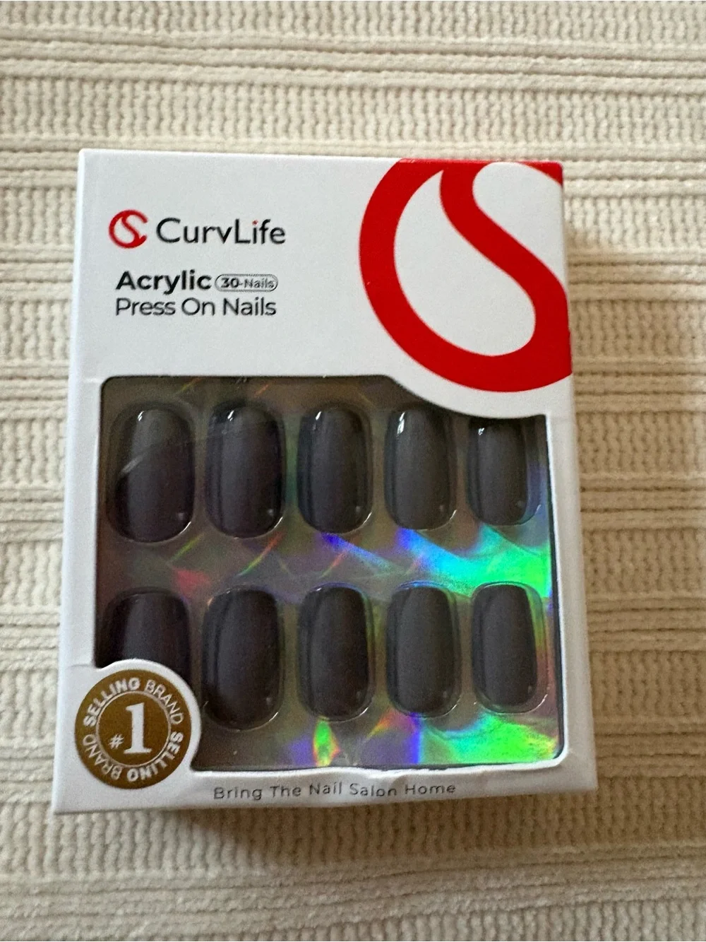 Curvlife Press-On Nails — Gray New